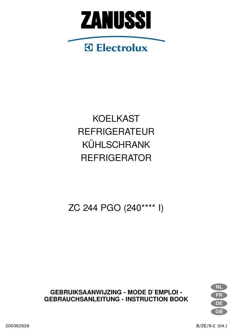 Zanussi Electrolux ZC 244 PGO Instruction book