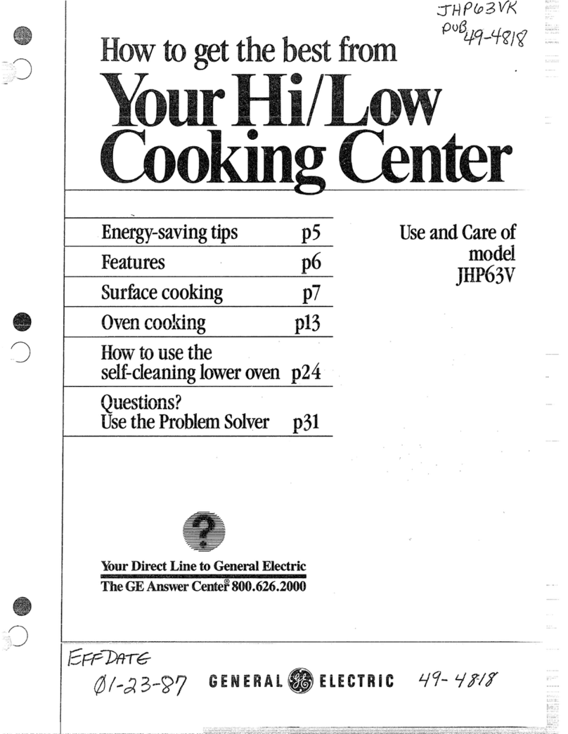 GE JHP63V User manual
