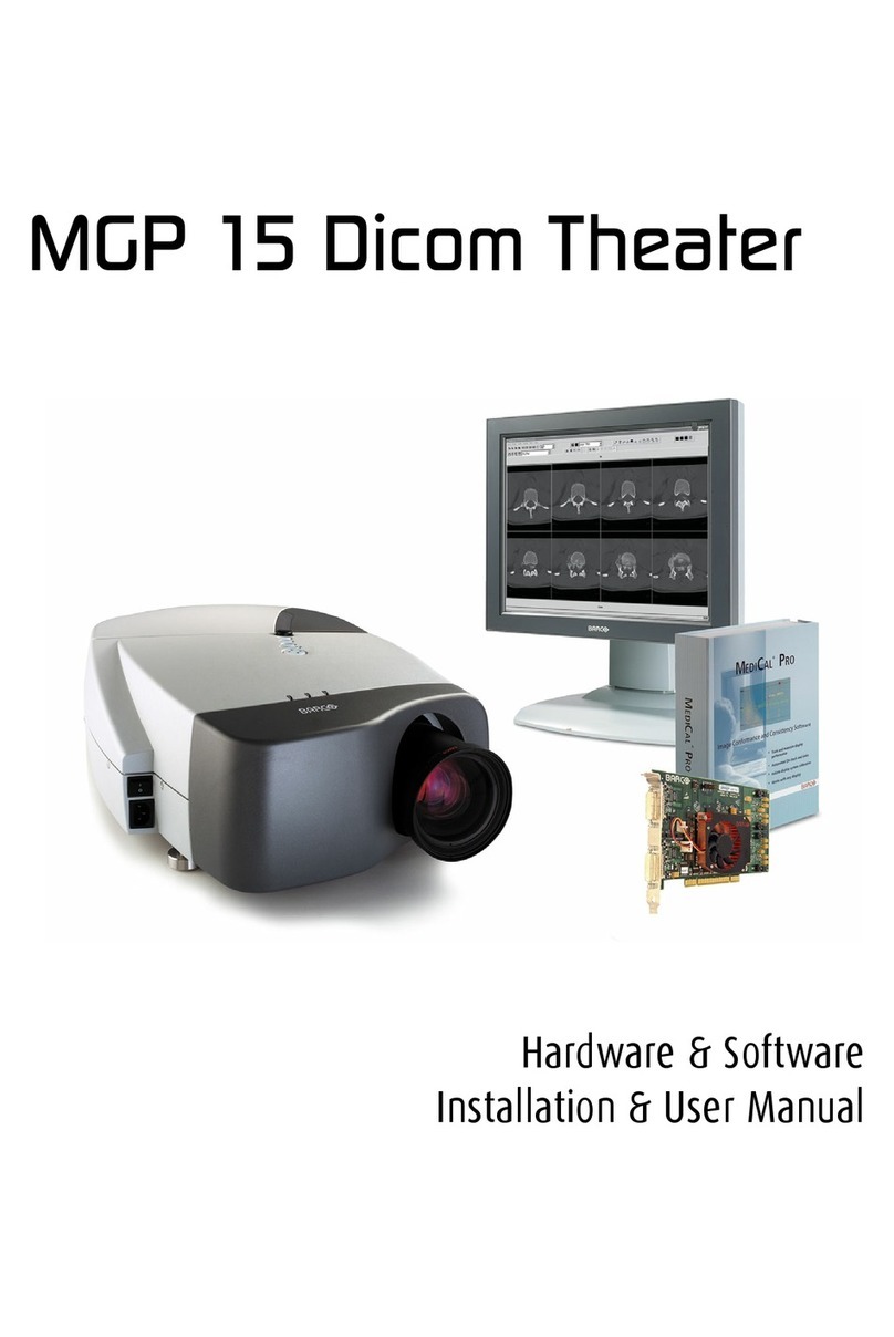 Barco MGP 15 Dicom Theater User manual Barco MGP 15 Dicom Theater User manual