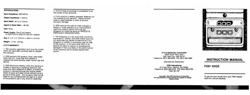 DOD FX87 Edge instruction manual