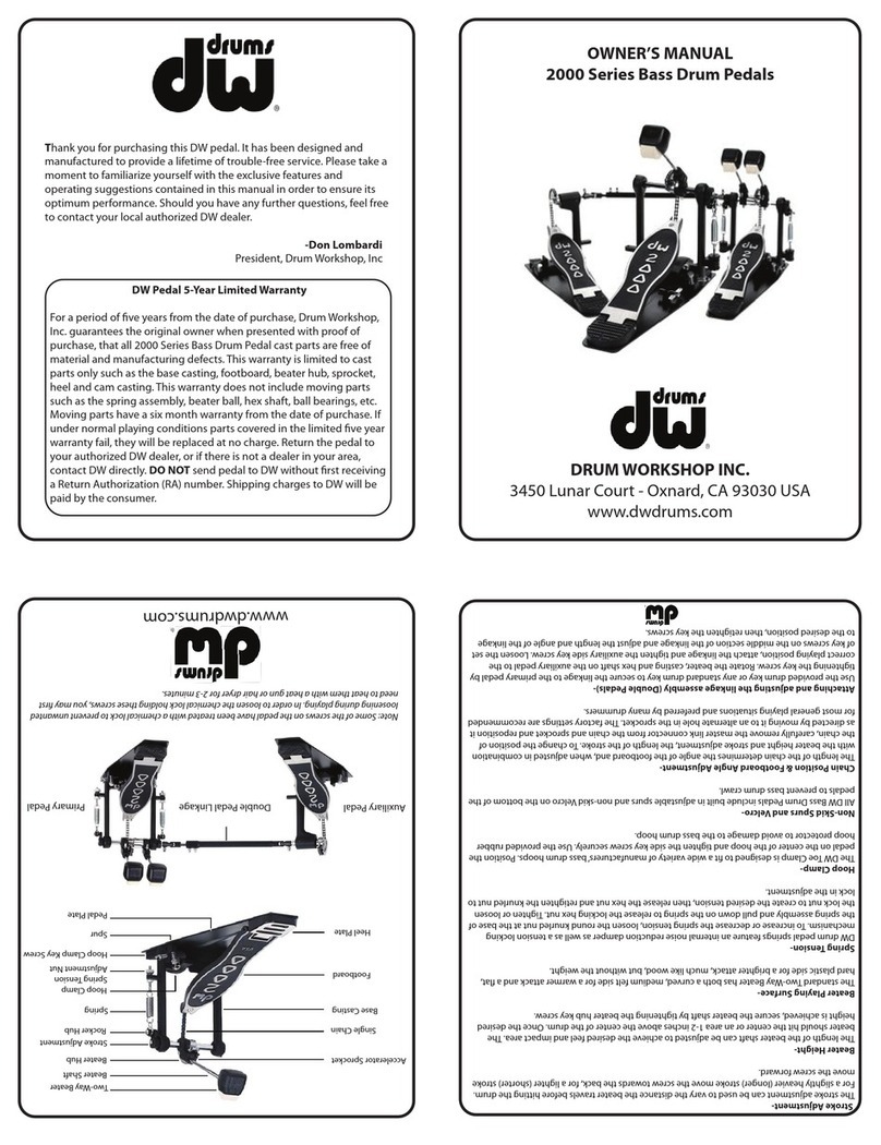 Dw Drums 2000 Series User manual