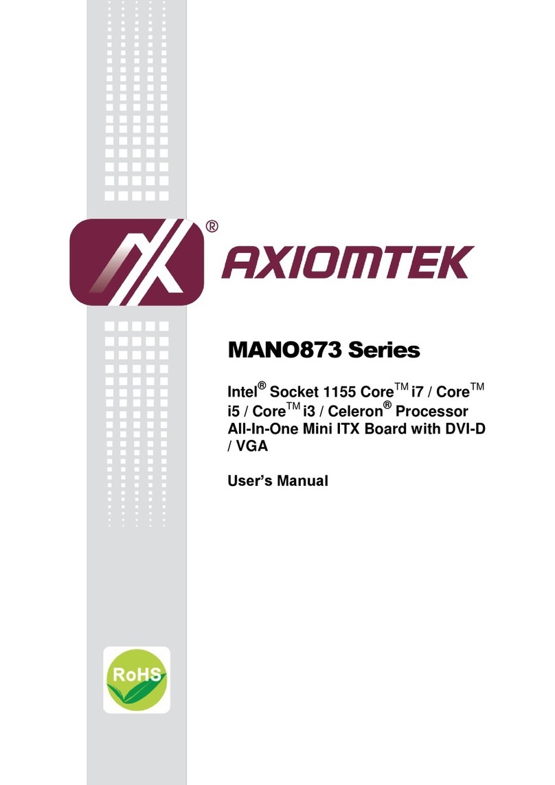 AXIOMTEK MANO873 Series User manual