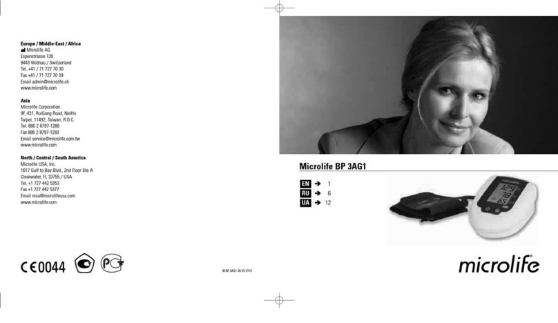 Microlife BP 3AG1 instruction manual