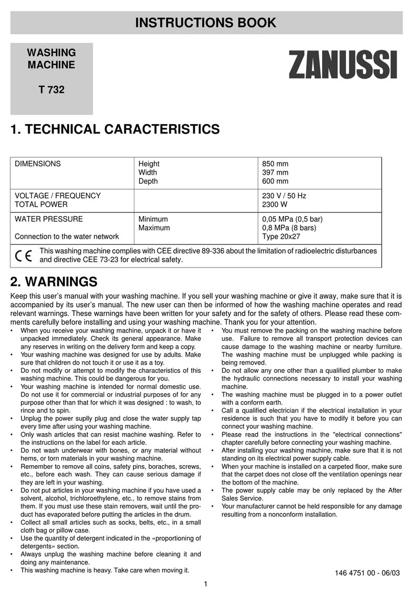 Zanussi T 732 User manual
