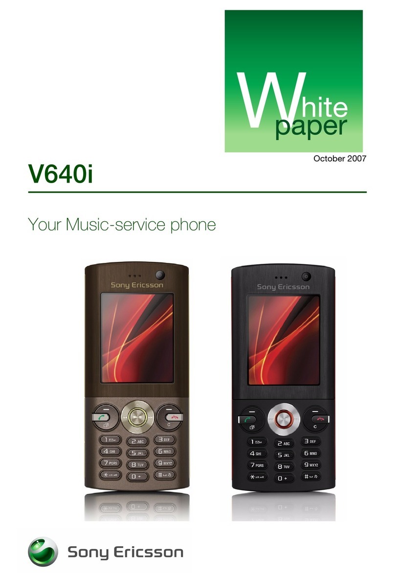 Sony Ericsson V640i Vodafone Quick reference guide