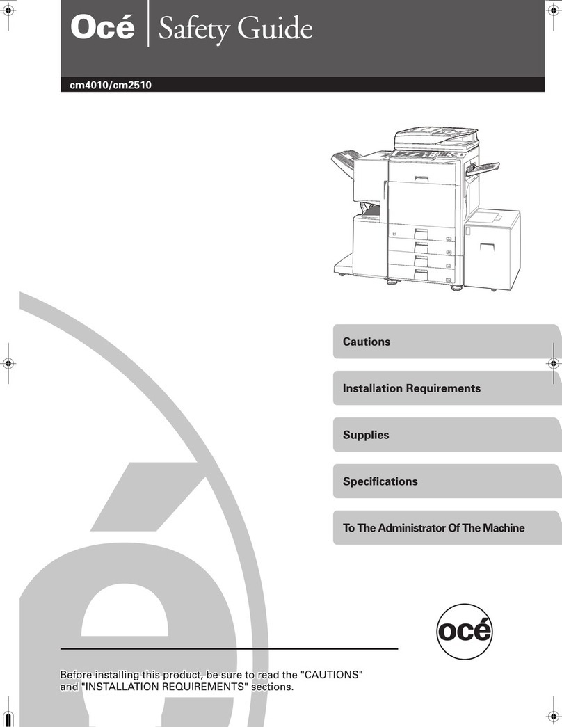 Oce cm2510 Installation and operating manual