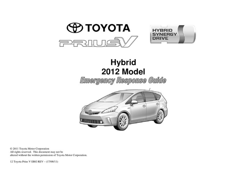 Toyota Prius V 2012 Hybrid Emergency response guide