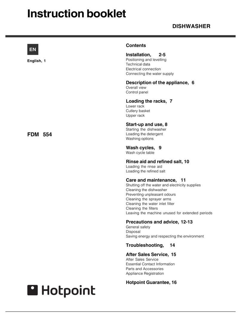 Hotpoint FDM 554 Instruction booklet