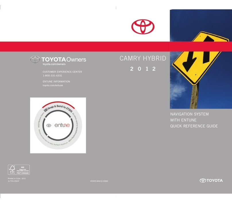 Toyota Camry Hybrid 2012 Quick reference guide