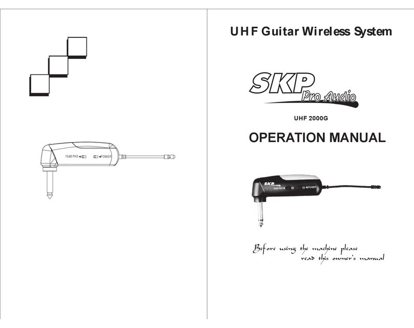 SKP Pro Audio UHF 2000G Operation manual