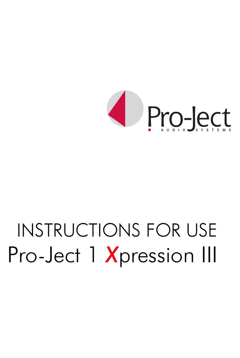 Pro-Ject Audio Systems Pro-Ject 1 Xpression III User manual