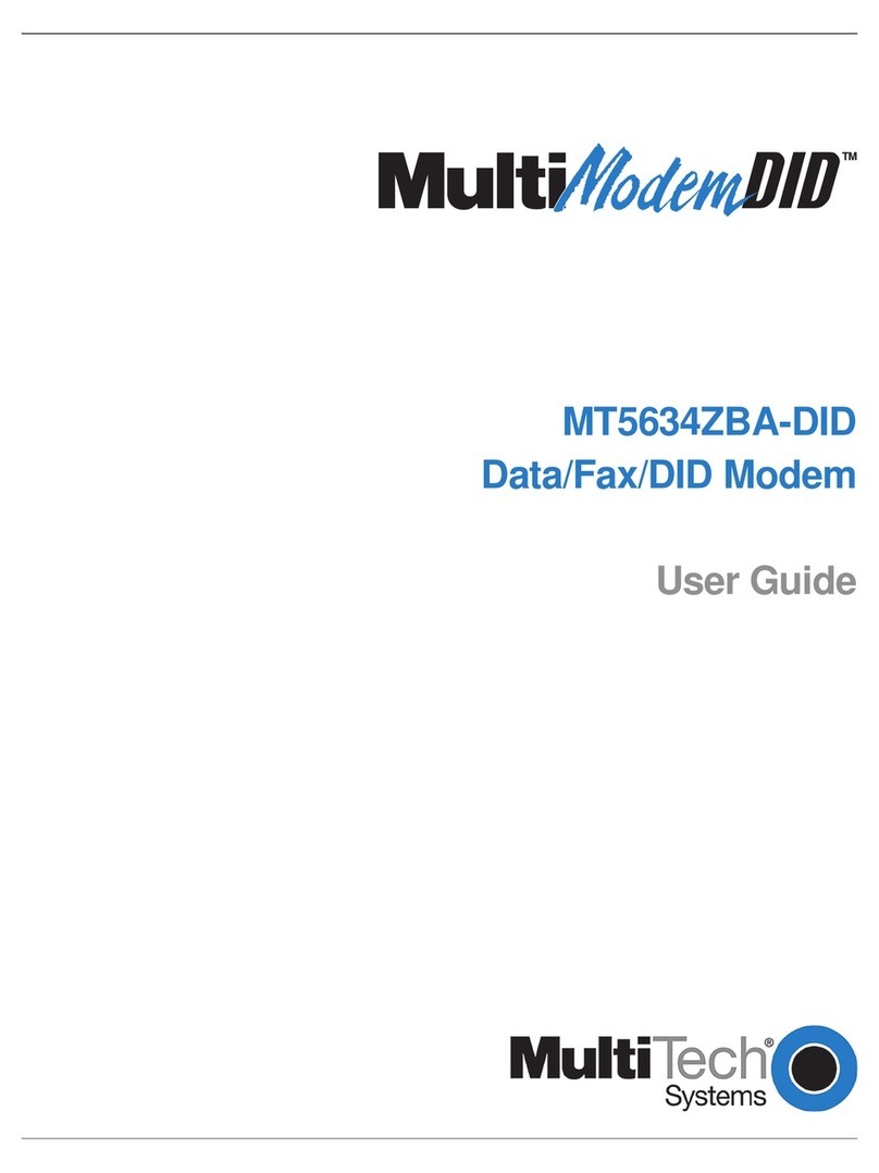 Multitech MultiModem DID MT5634ZBA-DID User manual