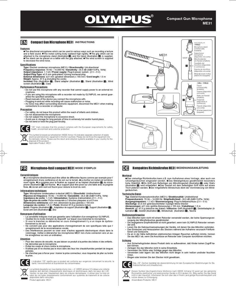Olympus ME31 instructions