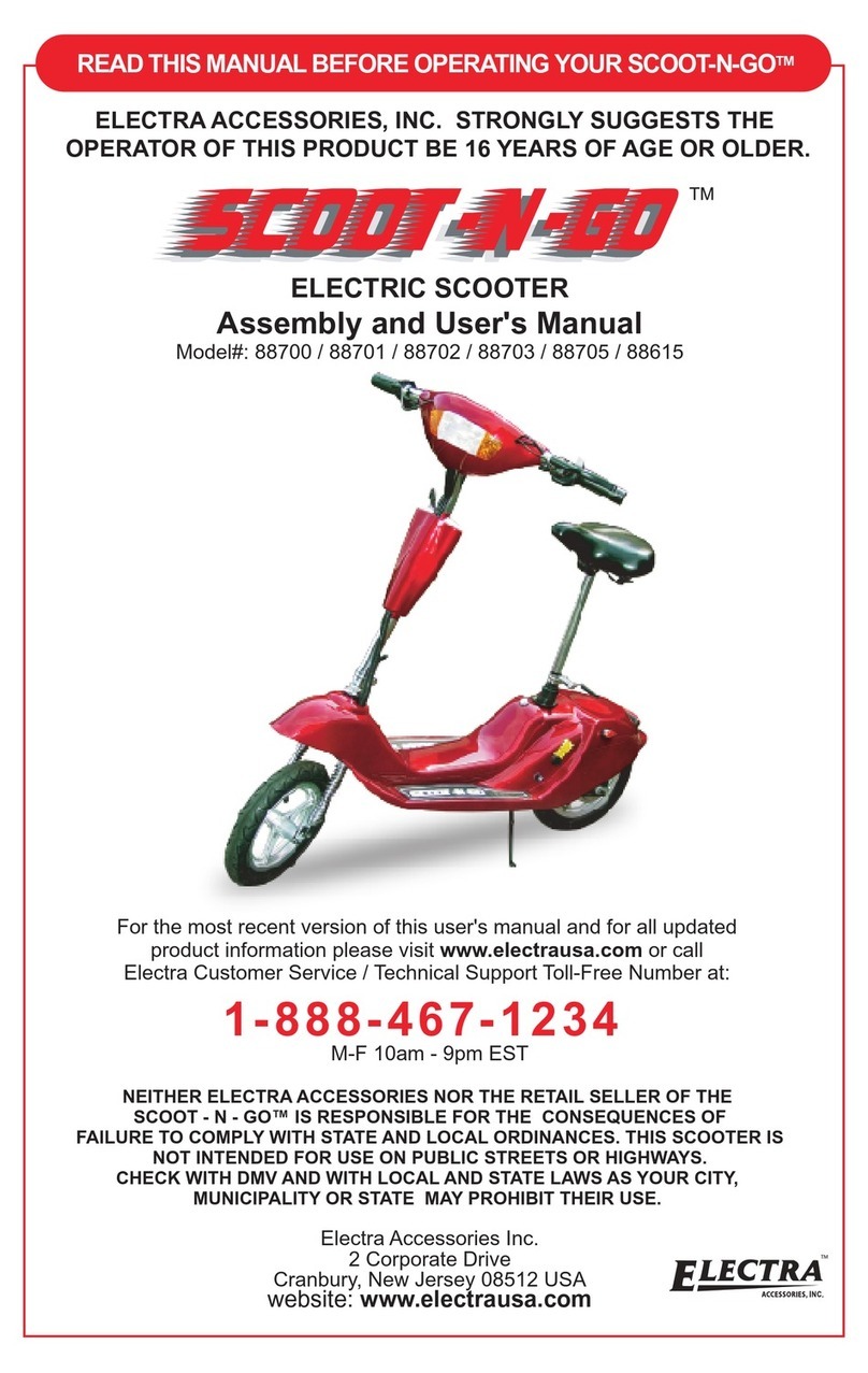 Electra Accessories Scoot-N-Go 88700 Assembly and user's manual Electra Accessories Scoot-N-Go 88700 Assembly and user's manual