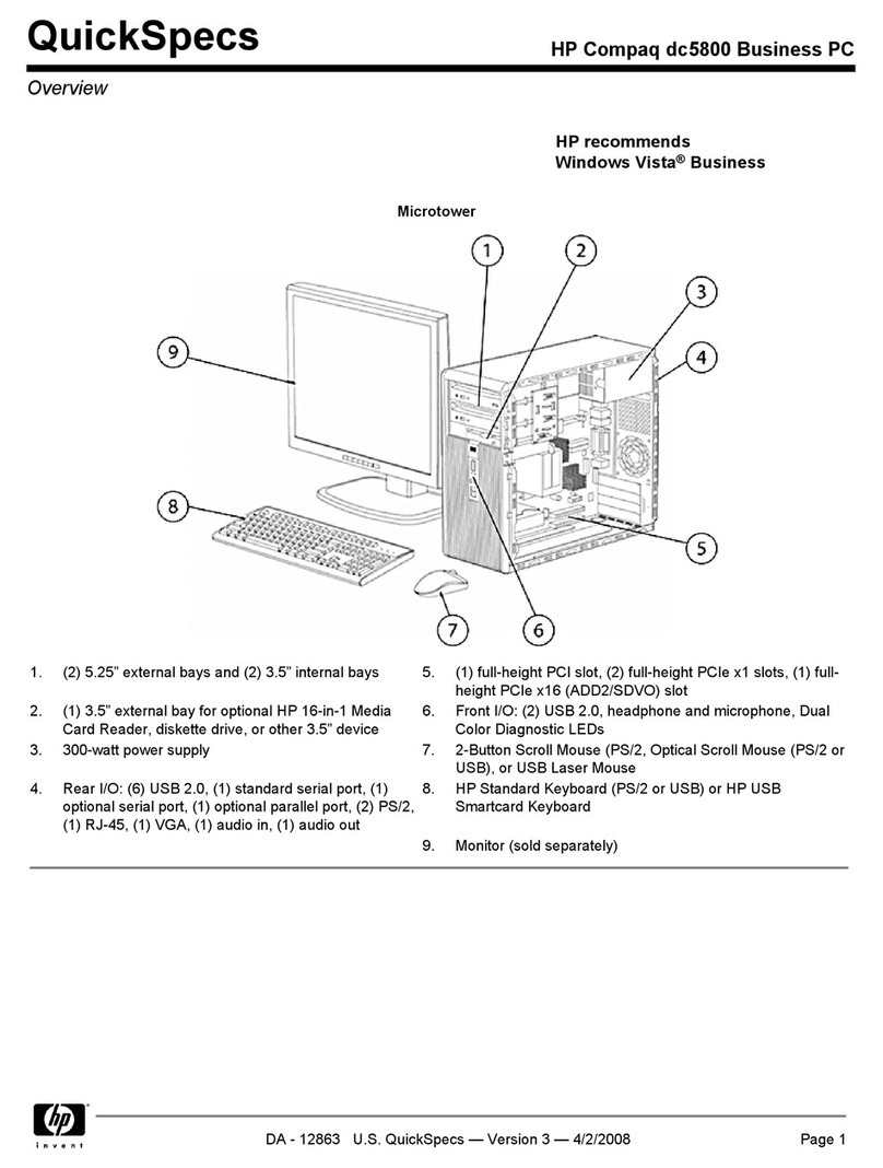 HP Compaq dc5800 User instructions