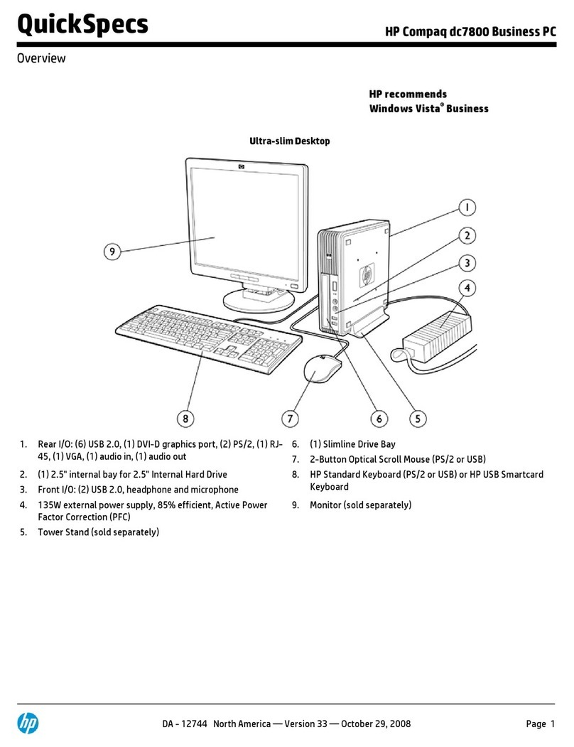 HP Compaq dc7800 Series Quickspecs