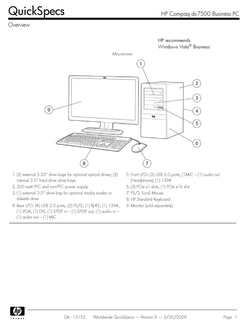 HP Compaq dx7500 User instructions