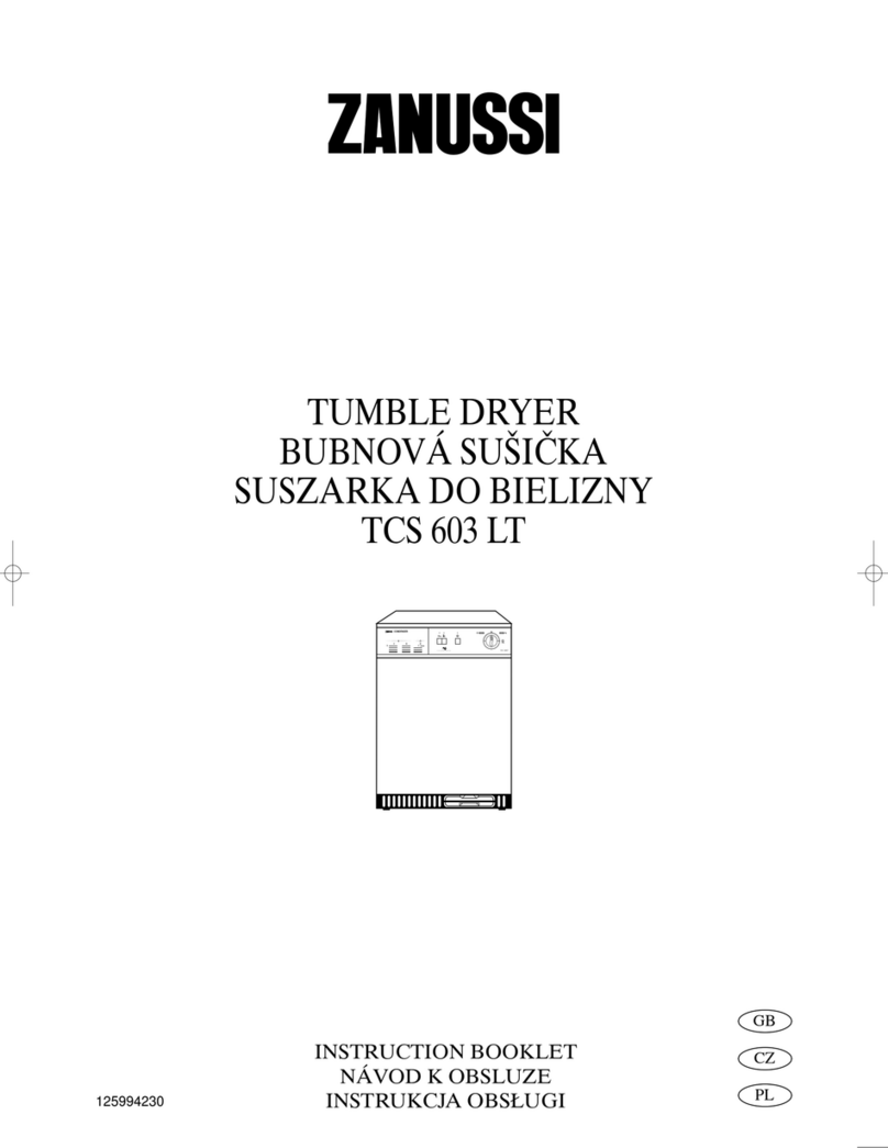 Zanussi TCS 603 LT User manual Zanussi TCS 603 LT User manual