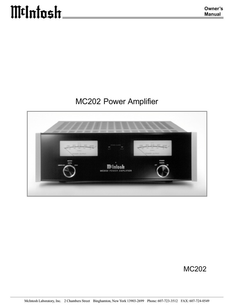McIntosh MC202 User manual