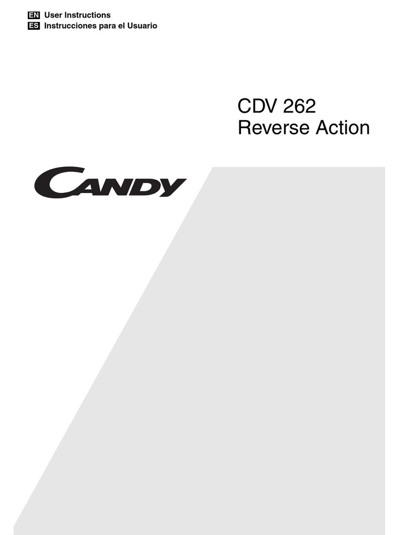 Candy CDV262 User instructions