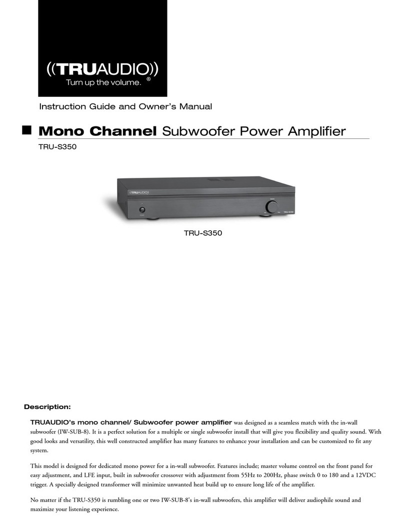 TRU Audio TRU-S350 Instruction guide and owner's manual