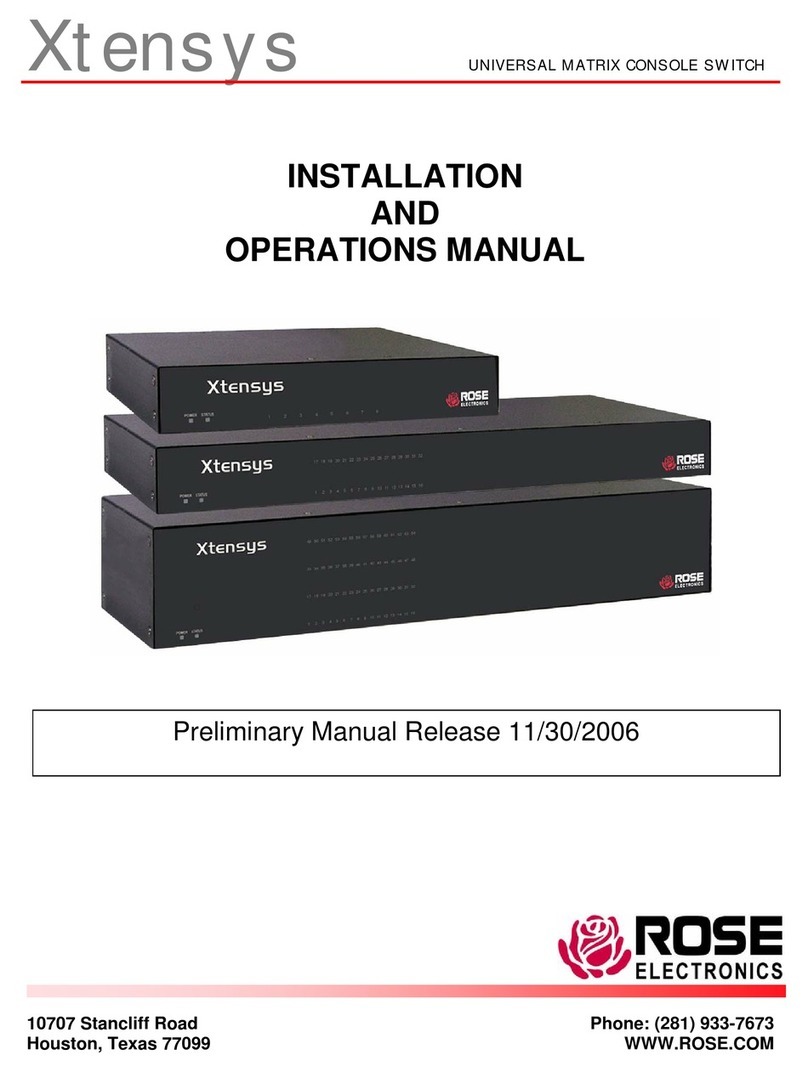 Rose electronics Xtensys User manual