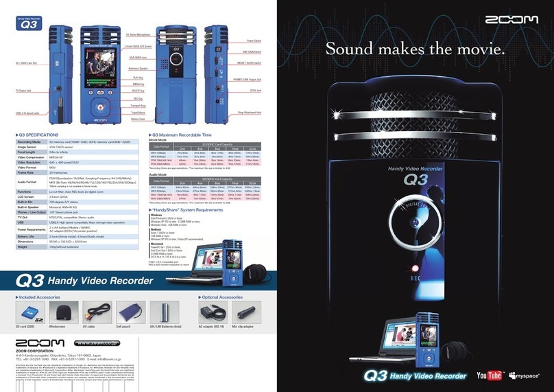 Zoom Q3 Handy User manual