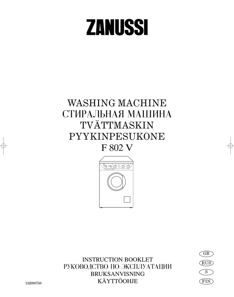 Zanussi F 802 V Instruction booklet