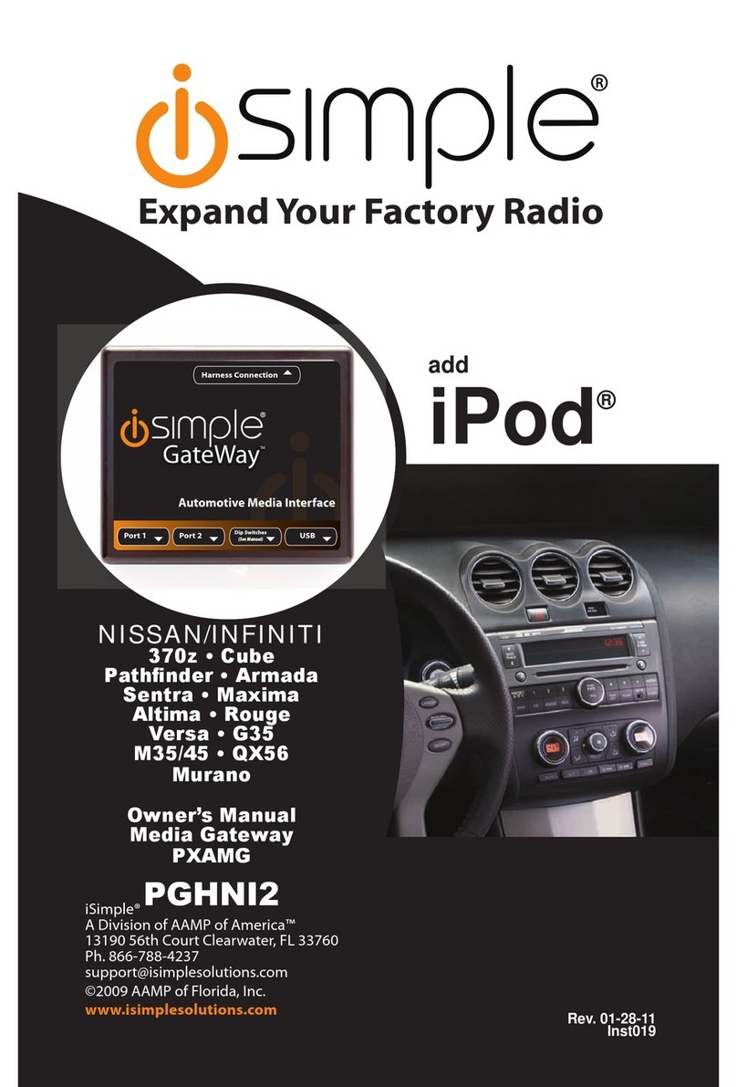 iSimple Media Gateway PXAMG PGHNI2 User manual