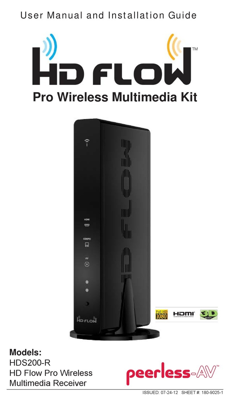 peerless-AV HD Flow HDS200-R User manual and installation guide