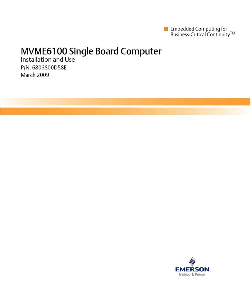 Emerson MVME6100 Series Installation and use guide
