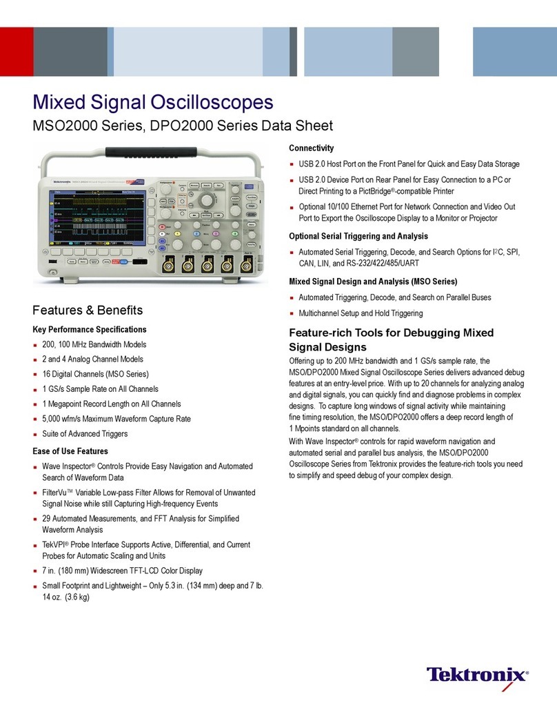 Tektronix MSO2000 Series User manual