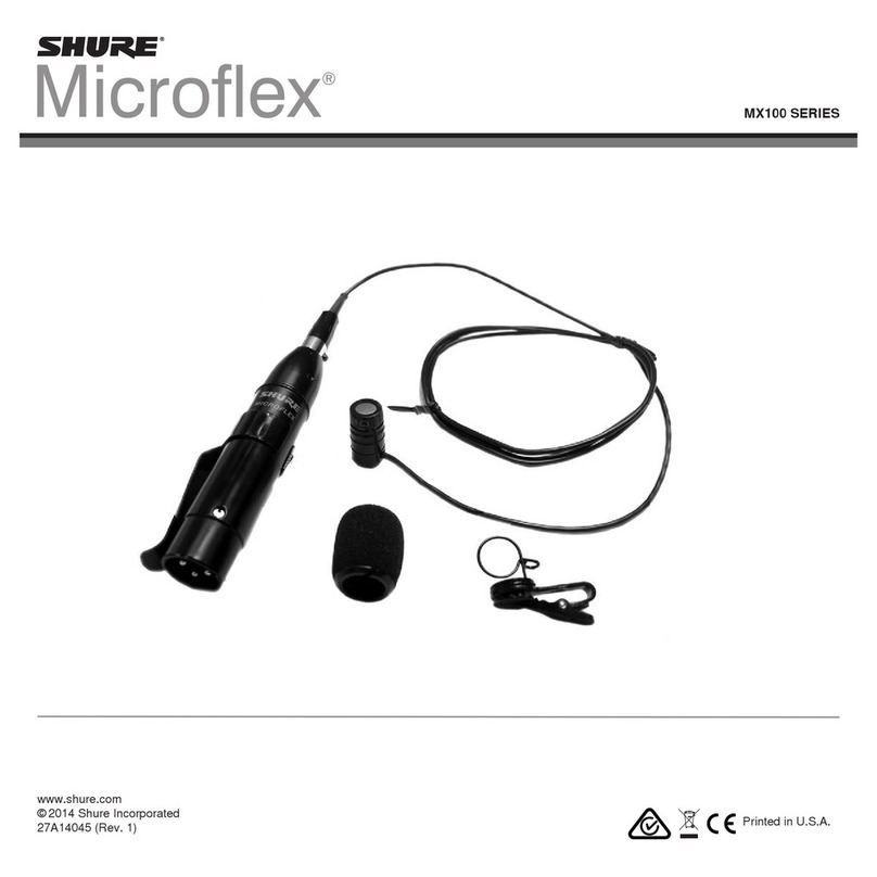 Shure Microflex MX100 Series User manual Shure Microflex MX100 Series User manual