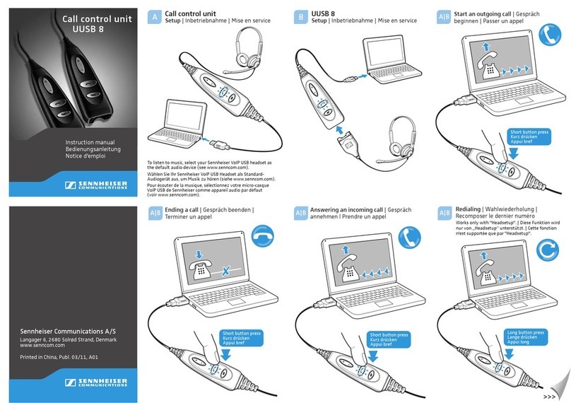 Sennheiser UUSB 8 instruction manual