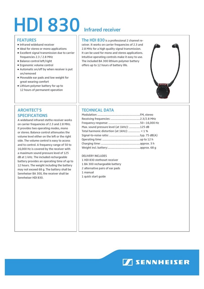 Sennheiser HDI 830 quick guide