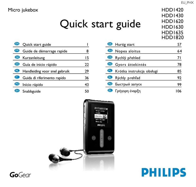 Philips GoGear HDD1420 User manual
