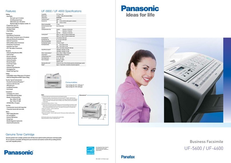 Panasonic UF-5600 Brochure & specs