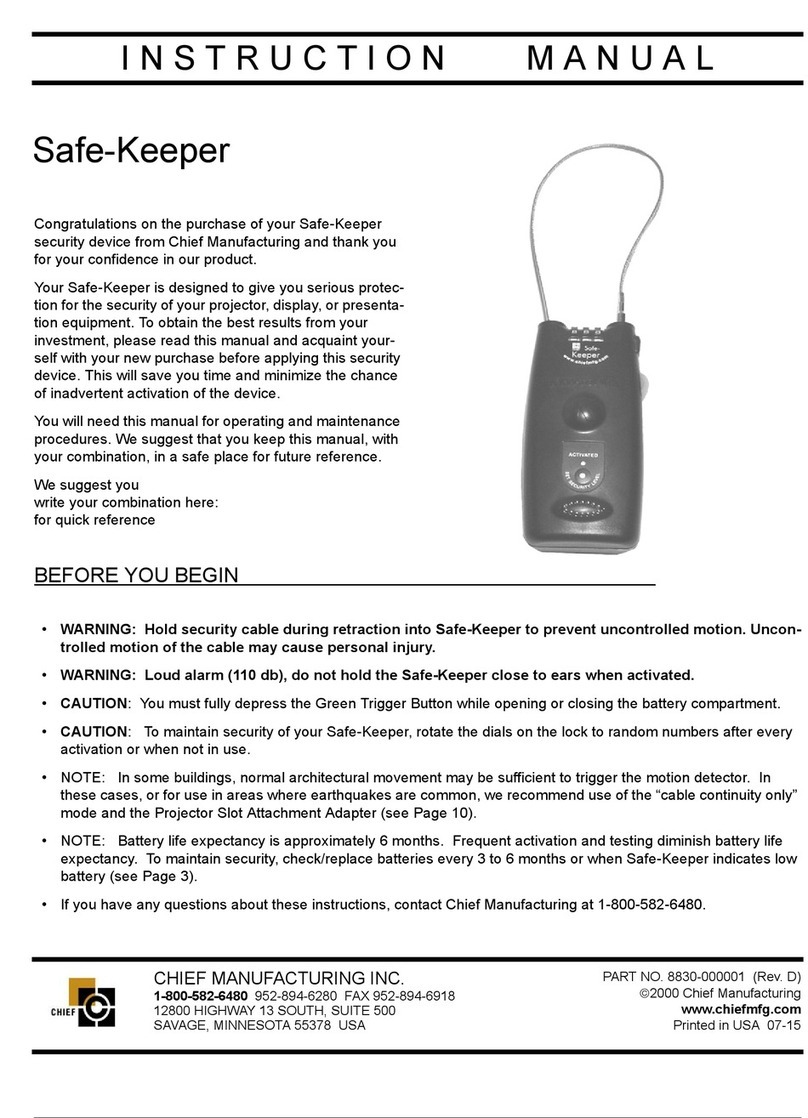 CHIEF Safe-Keeper instruction manual