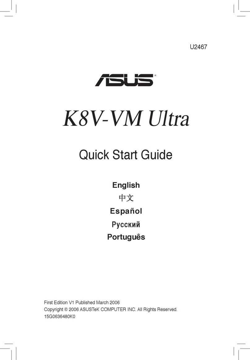 Asus K8V-VM Ultra quick start guide