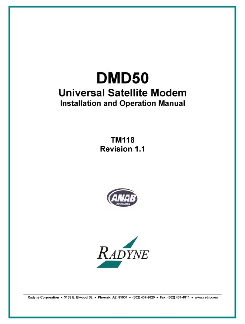 Radyne DMD50 Installation and operation manual