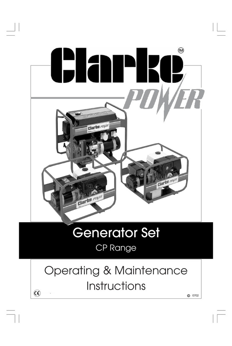 Clarke CP Range Installation and operation manual