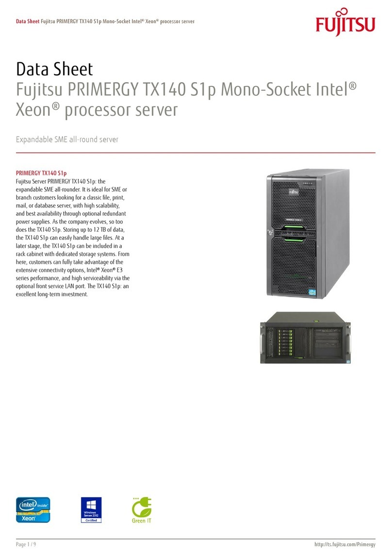 Fujitsu PRIMERGY TX140 S1p User manual Fujitsu PRIMERGY TX140 S1p User manual