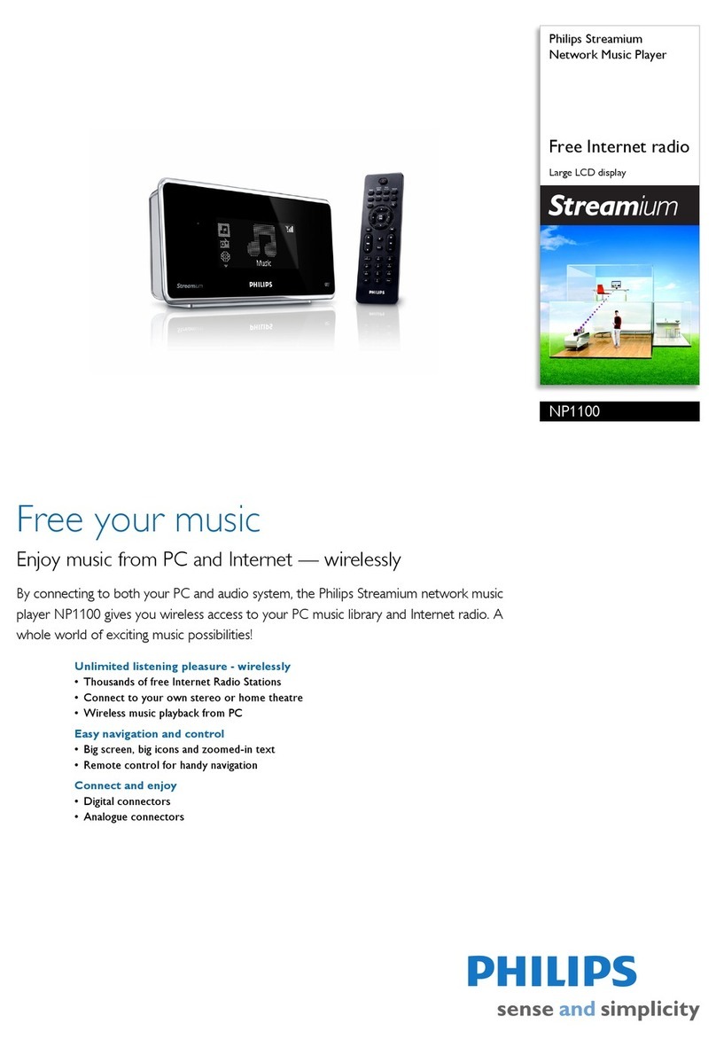 Philips NP1100 - Streamium Network Audio Player User manual