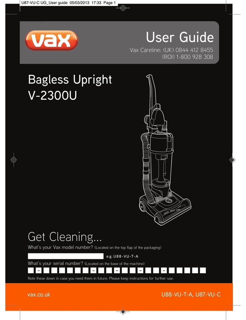 Vax V-2300U User manual