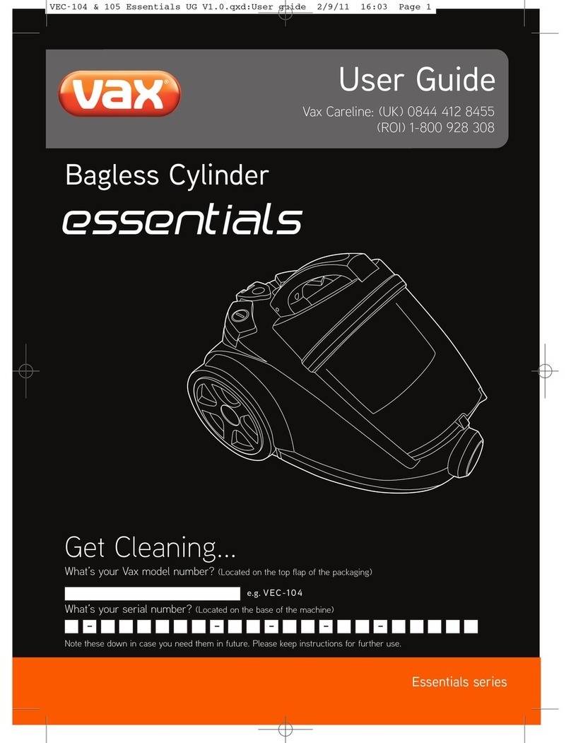 Vax Essentials VEC-104 User manual