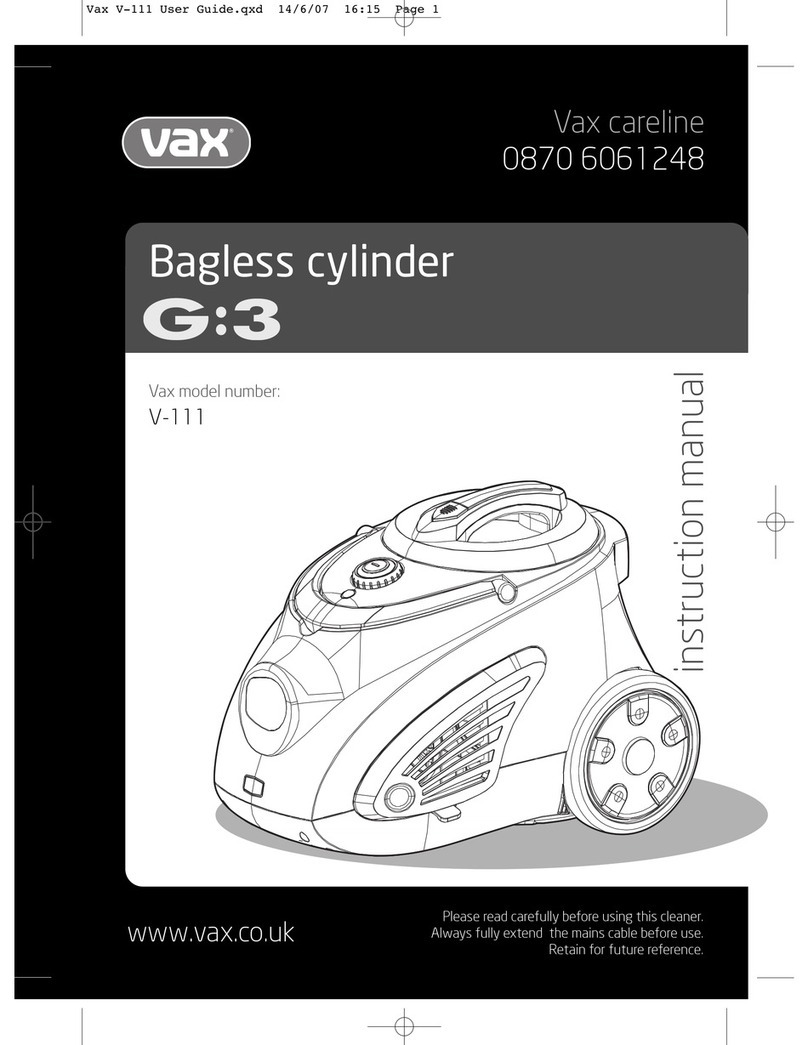 Vax V-111 User manual