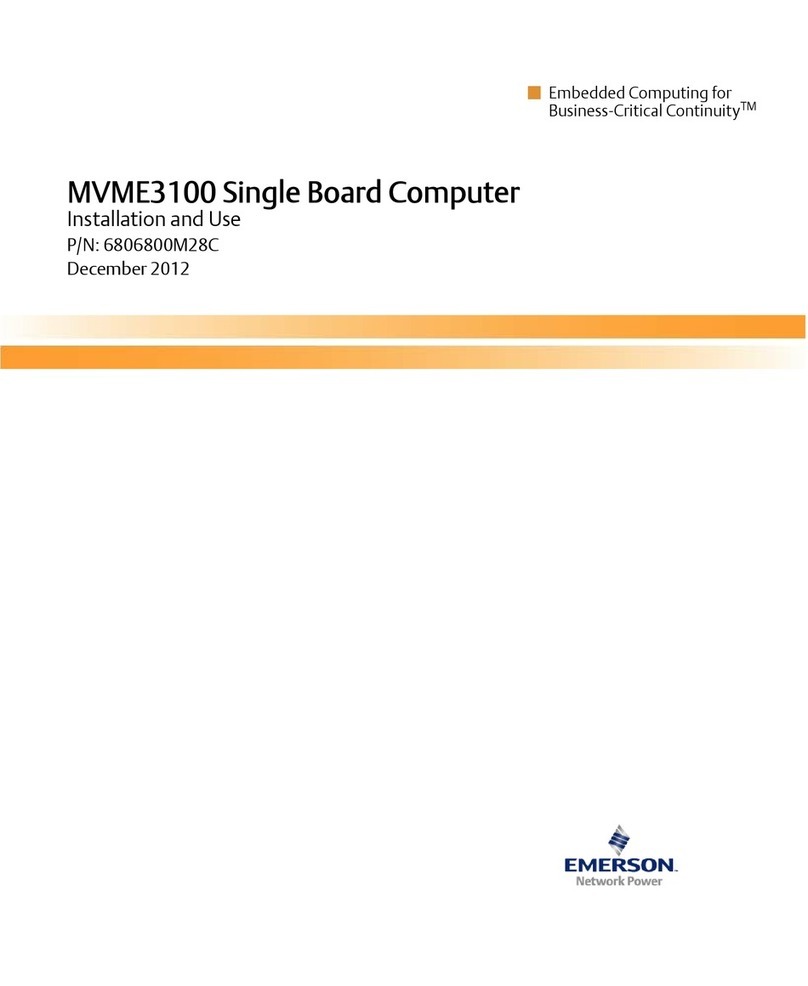 Emerson MVME3100 Series Installation and use manual