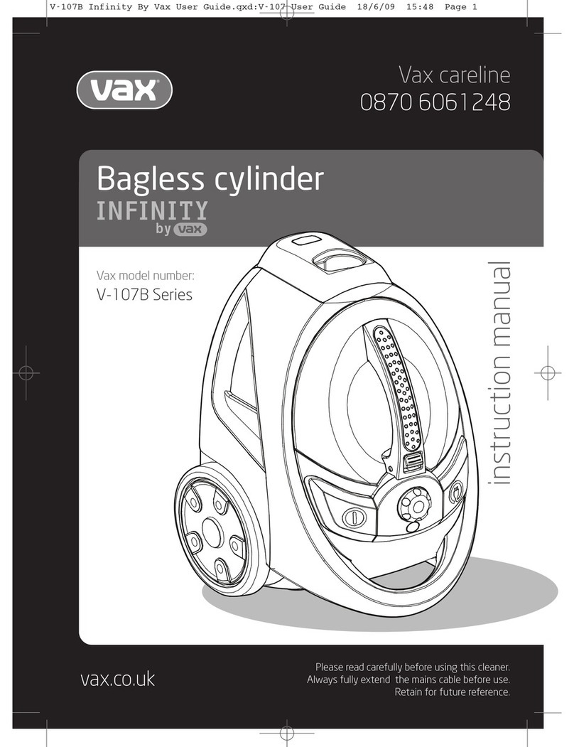 Vax V-118SP User manual