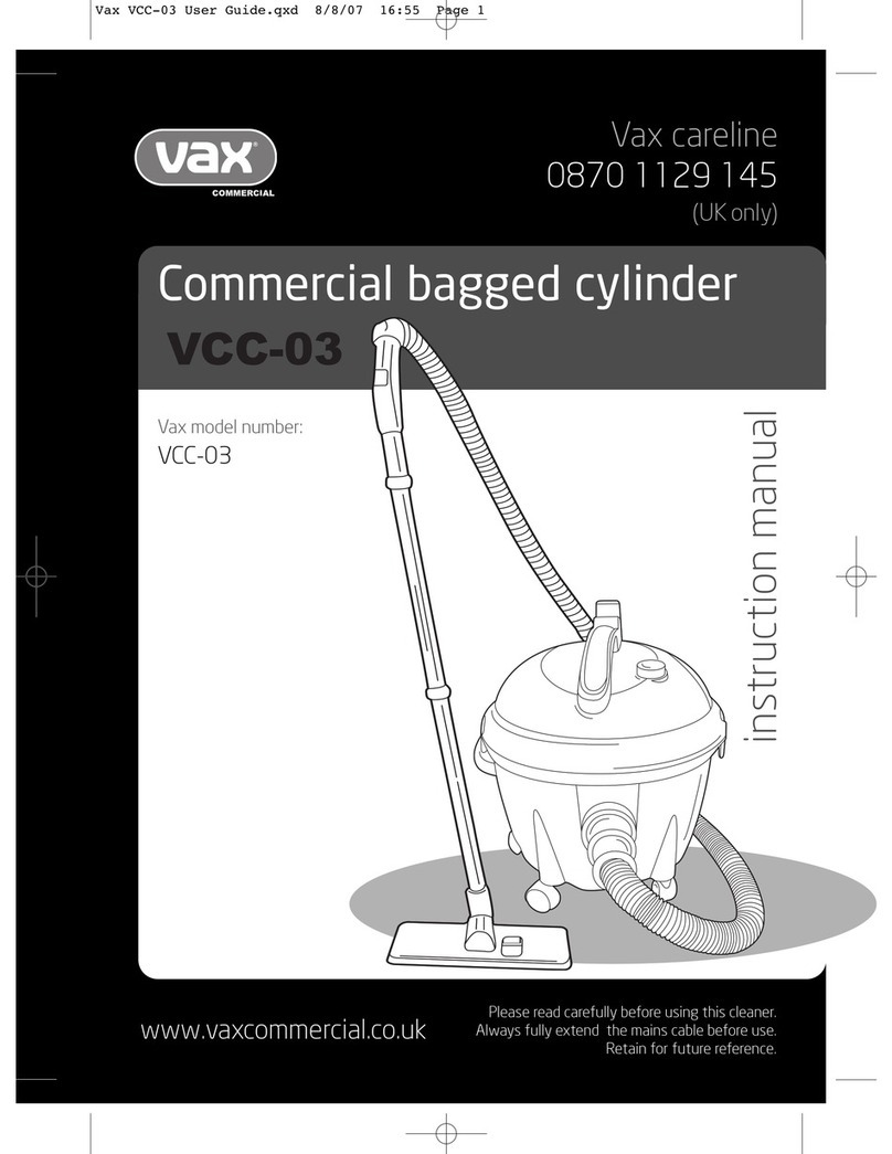 Vax VCC-03 User manual Vax VCC-03 User manual