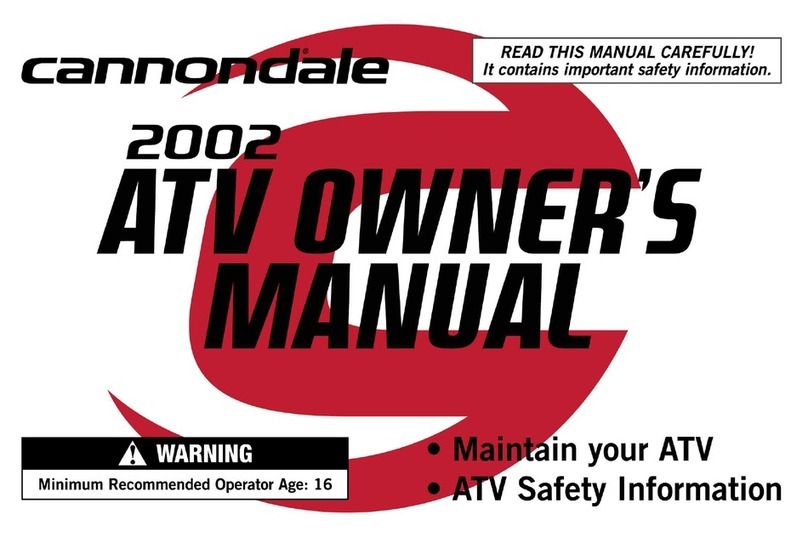 Cannondale ATV owner's manual